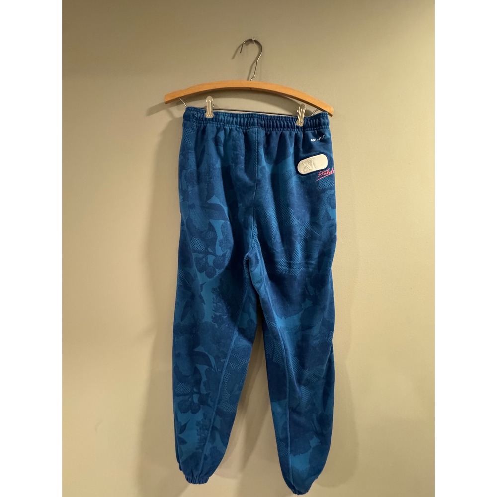Nike Dri-FIT Standard Issue Men's Basketball Joggers Floral Camo Blue Size Small - Picture 8 of 10